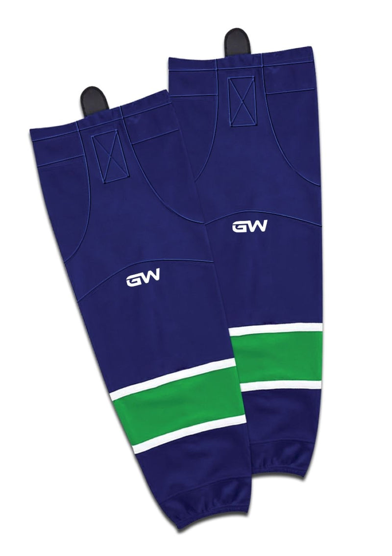 Gamewear 8500 Pro Team Performance Hockey Socks, Vancouver Canucks Home Colours, Assorted Sizes G5