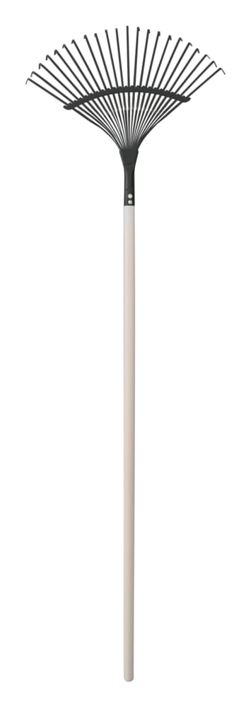 Garden Club 16-in Wide Metal 22-Tine Leaf Rake, 48-in Hardwood Shaft M9
