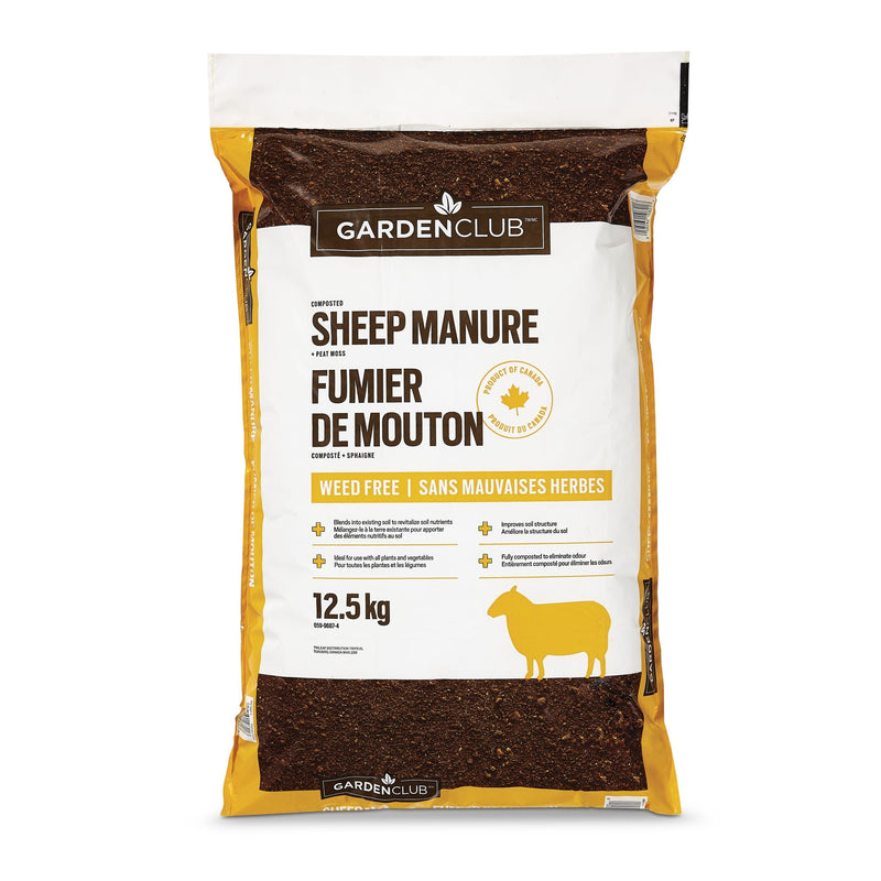 Garden Club Sheep Manure, 12.5-kg Y4