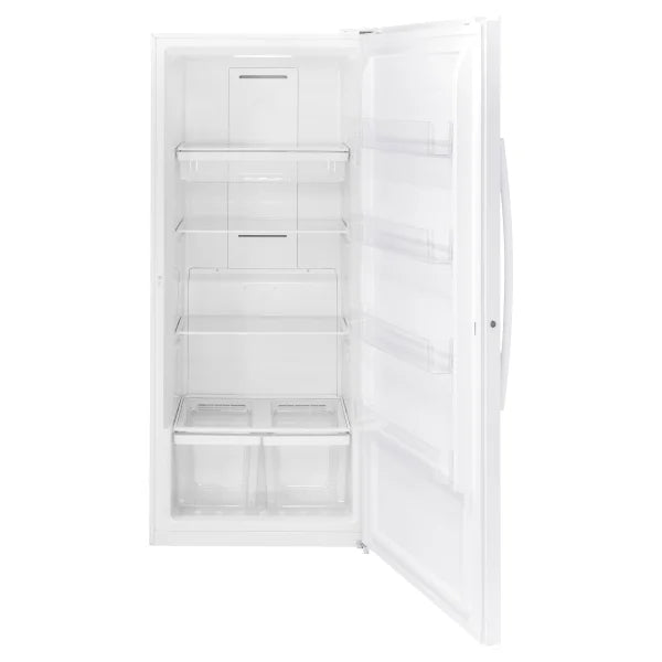 GE 21.3 cu. ft. White Upright Freezer with Exterior Adjustable Temperature Control Q5