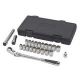 GearWrench Pass-Thru 3/8-in Drive Socket Set 23-pc, SAE/Metric