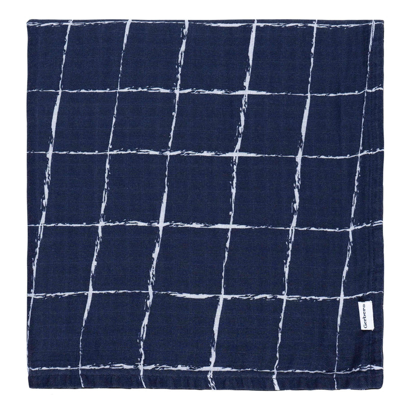 Gerber Childrenwear Coastal Calm Soft Cotton Muslin Baby Blanket, 2-pk N0