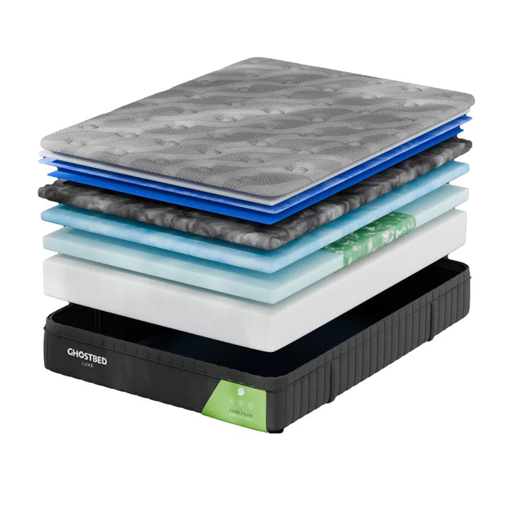 GhostBed Luxe II 35.6 cm (14 in.) Gel Memory Foam Mattress with Adjustable Base Q1