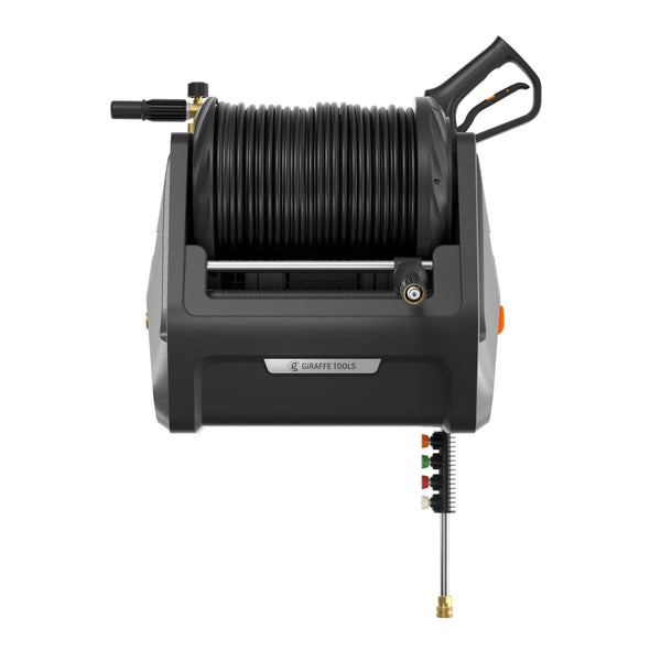 Giraffe Tools Grandfalls G30 Wall Mounted 2100 PSI 2.2 GPM Brushless Retractable Electric Pressure Washer with 100-ft Hard Hose E5