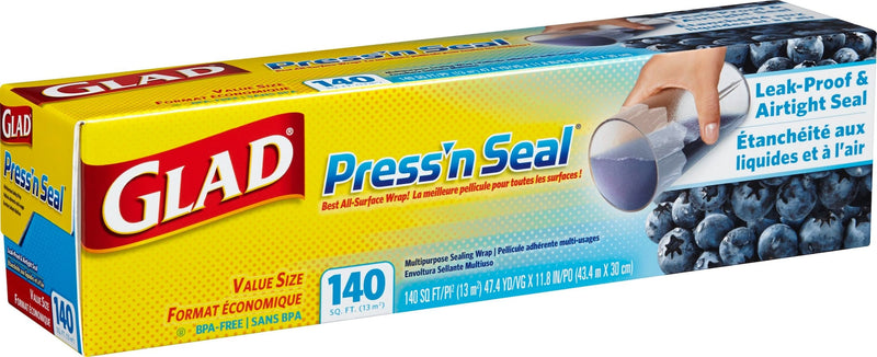 Glad Press 'N' Seal Plastic Wrap, 140-ft X9
