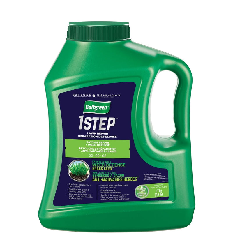 Golfgreen 1-Step Patch & Repair + Weed Defense 02-02-02 Grass Seed, 1.7-kg H6