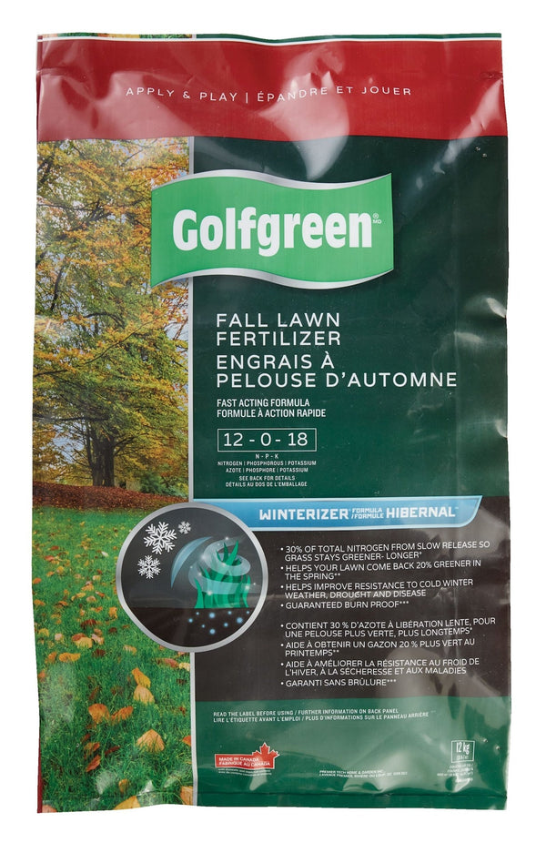 Golfgreen Fall Lawn Fertilizer, 12-0-18, 12-kg F8