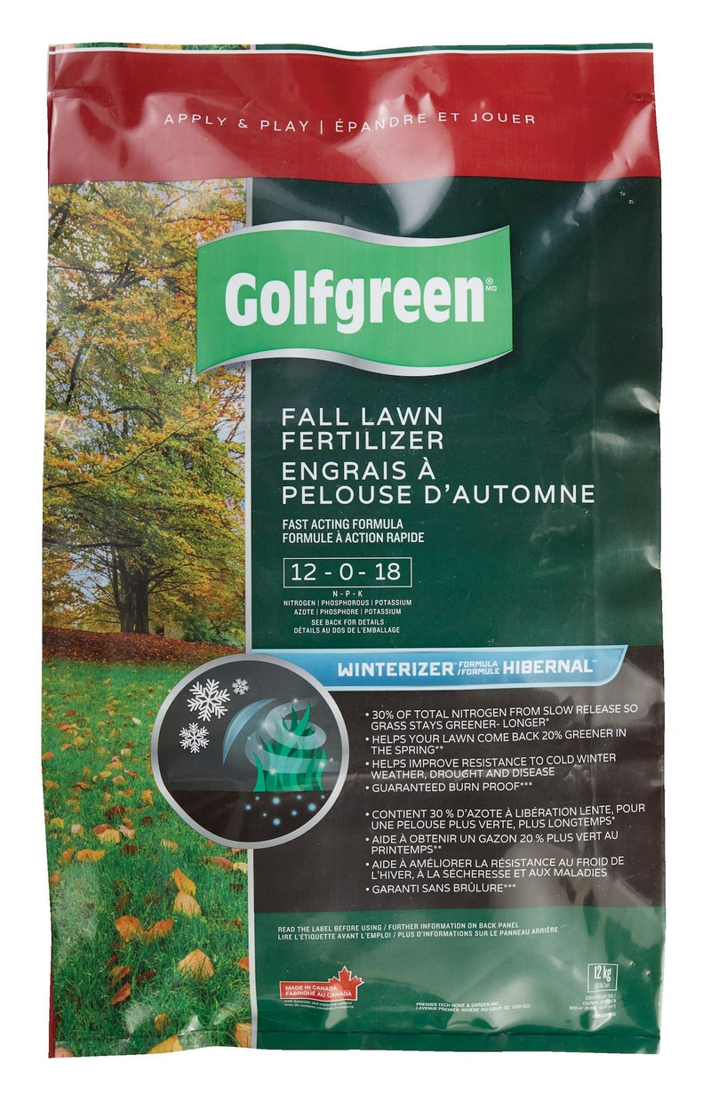 Golfgreen Fall Lawn Fertilizer, 12-0-18, 12-kg F8