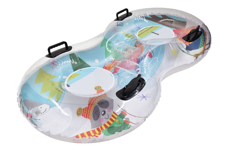 Gracious Living 2-Person Duo Inflatable Winter Snow Tube P4