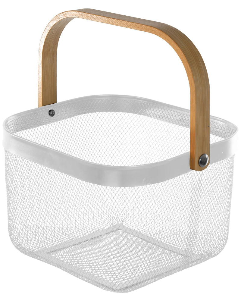 Gracious Living Wired Basket, White O9