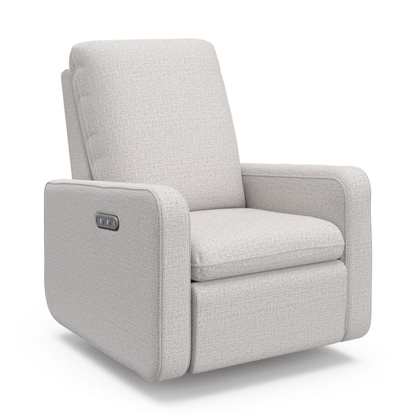 Graco Teddi 1-USB-A/1-USB-C Steel Basketweave Power Recliner & Swivel Glider D6