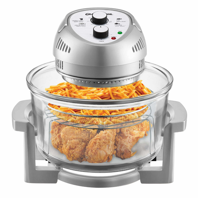 Granitestone Glass Air Fryer, Silver K1