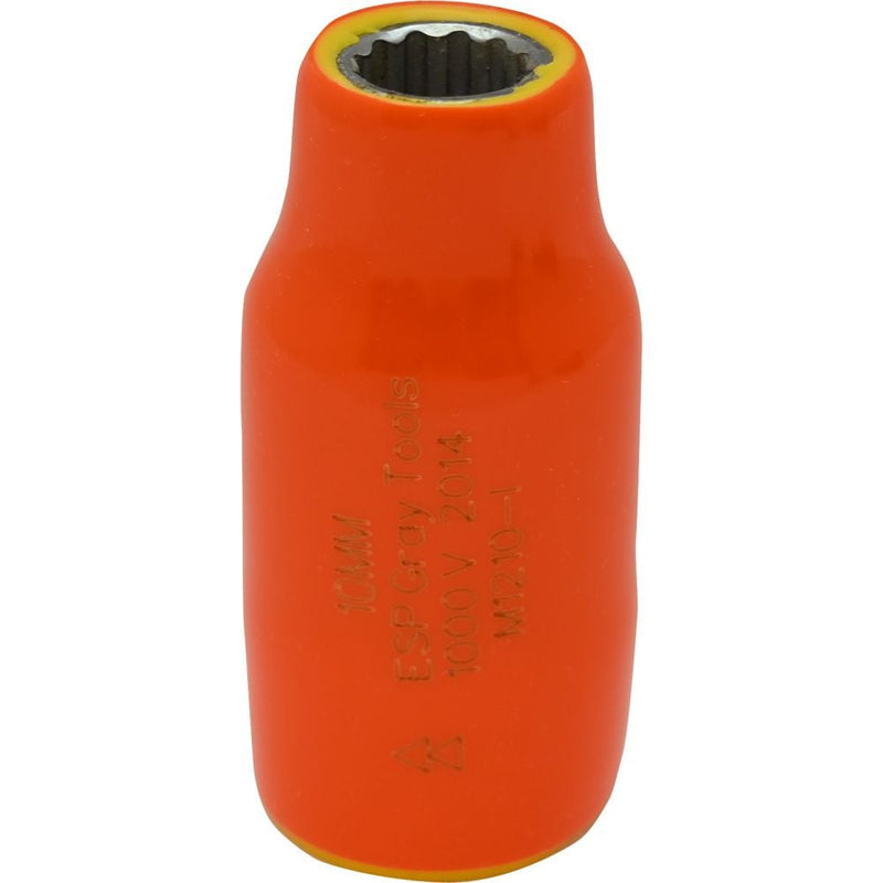 Gray Tools 1/2-in Drive Standard Length Socket, Assorted Sizes, Metric, 12 Point, 1000V Insulated P8