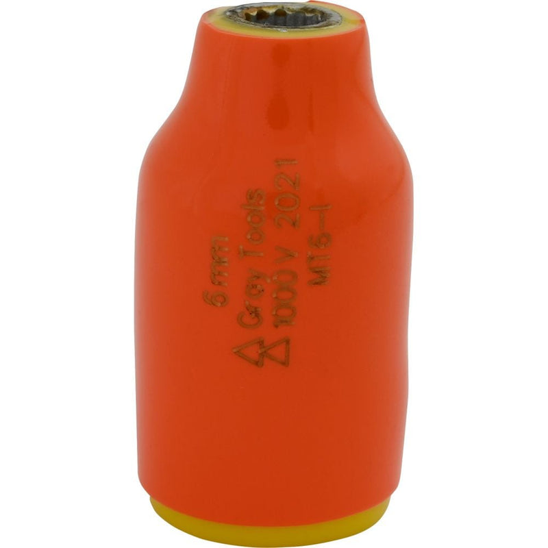 Gray Tools 3/8-in Drive Standard Length Socket, Assorted Sizes, 12 Point, 1000V Insulated A1