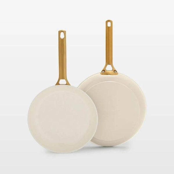 GreenPan Luxe 2pc Ceramic Frypan set - cream W7