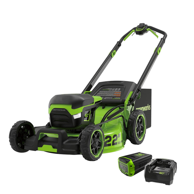Greenworks 22-in 60V Self-Propelled Mower with 1 x 8.0Ah Battery and 6A Charger Z3
