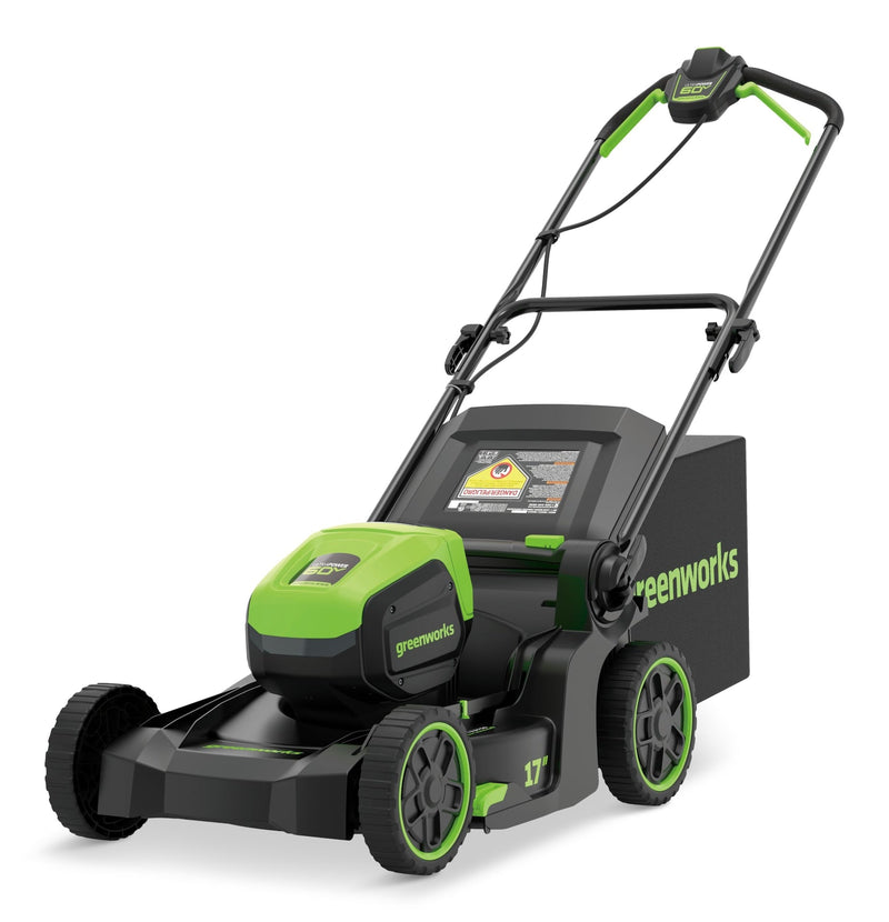 Greenworks 60V 17-in Push Lawn Mower with 4.0 Ah Battery & 3A Charger P0