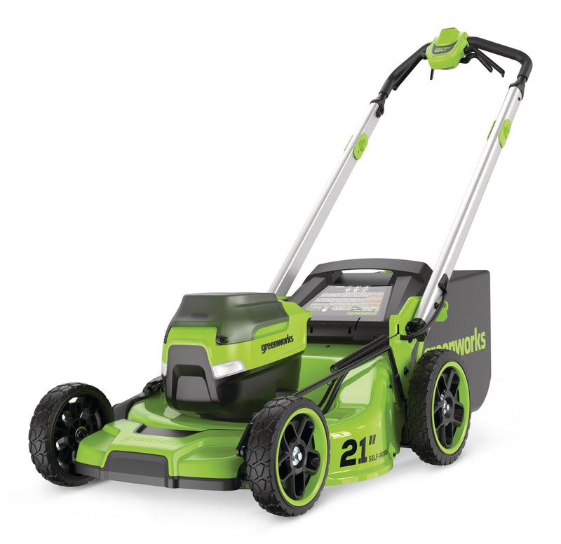 Greenworks 60V 21-in Self-Propelled Lawn Mower with 5.0 Ah Battery & 3A Charger X7
