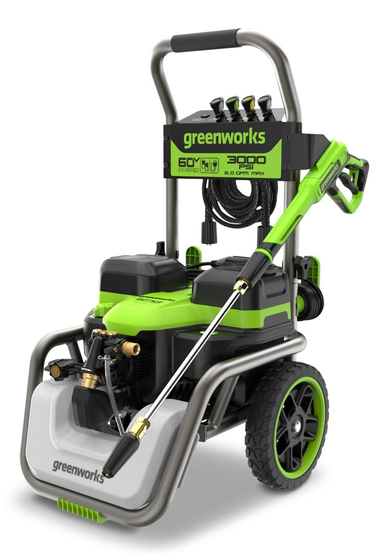 Greenworks 60V 3000PSI 2.0GPM Hybrid AC/DC Pressure Washer, Tool Only N7