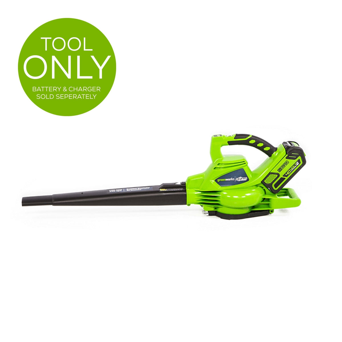 Greenworks DigiPro 40 V/ 340 CFM Cordless Leaf Blower/Vacuum, Bare Tool Only