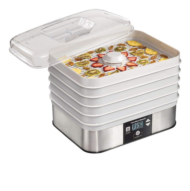 Hamilton Beach Digital Food Dehydrator with Adjustable Thermostat, Grey W1