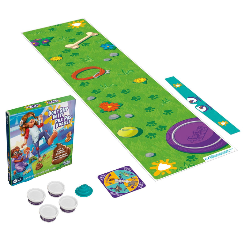Hasbro Games Don't Step In It Blindfolded Poop Dodging Game for Ages 4+ T6