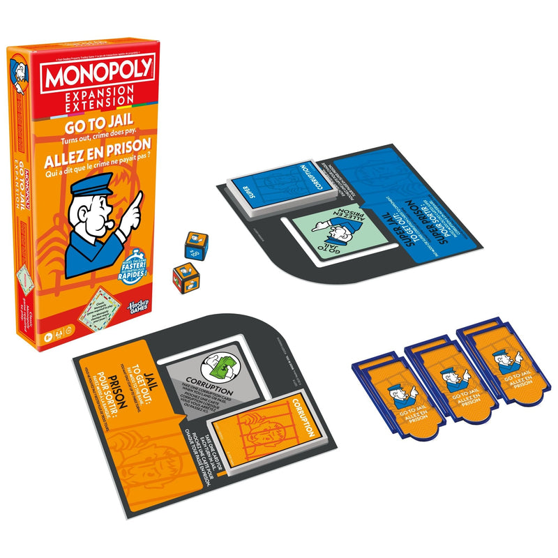Hasbro Games Monopoly Go To Jail Expansion Pack for Classic Monopoly Game W3