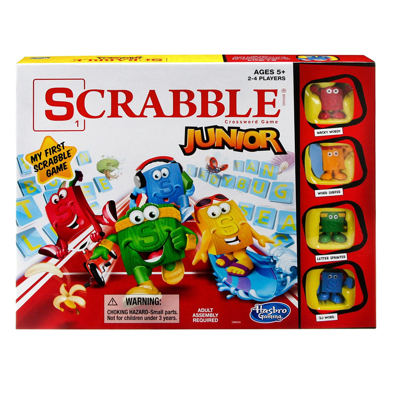 Hasbro Games Scrabble Junior 2-4 Player Board Game, English/French, Ages 5+ D7