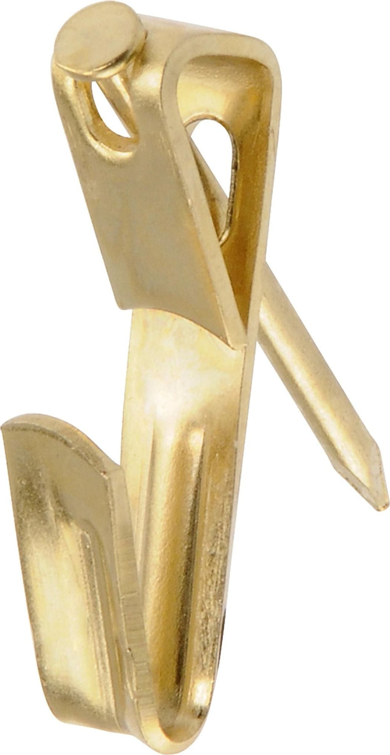 Hillman Conventional Brass-Plated Picture Hanger, 20-lb, 8-pk P3