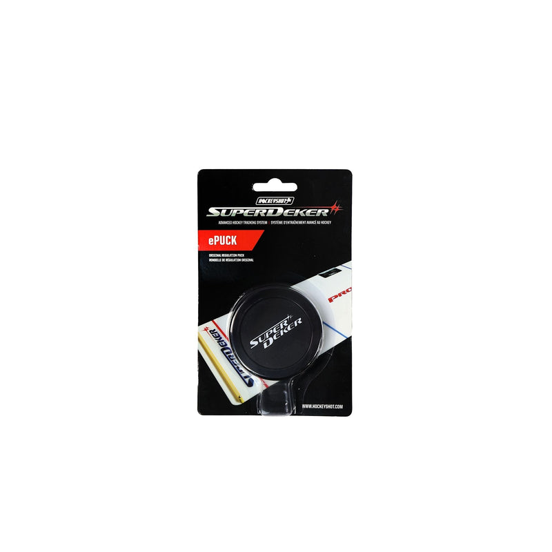 HockeyShot SuperDeker ePuck Hockey Training Aid, Regulation Size, Black, 5.5-oz L3