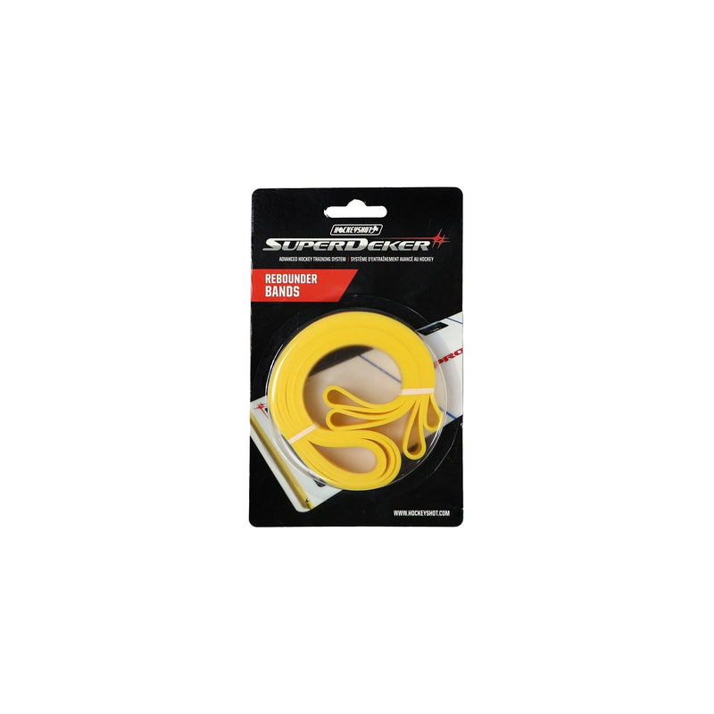 HockeyShot SuperDeker Rebounder Silicone Rubber Bands, Yellow, 2-pk U7