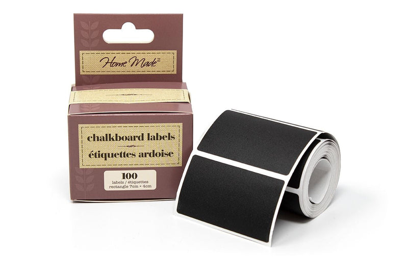 Home Made Chalkboard Sticker Labels for Storage Containers and Mason Jars, 100-pk Z6