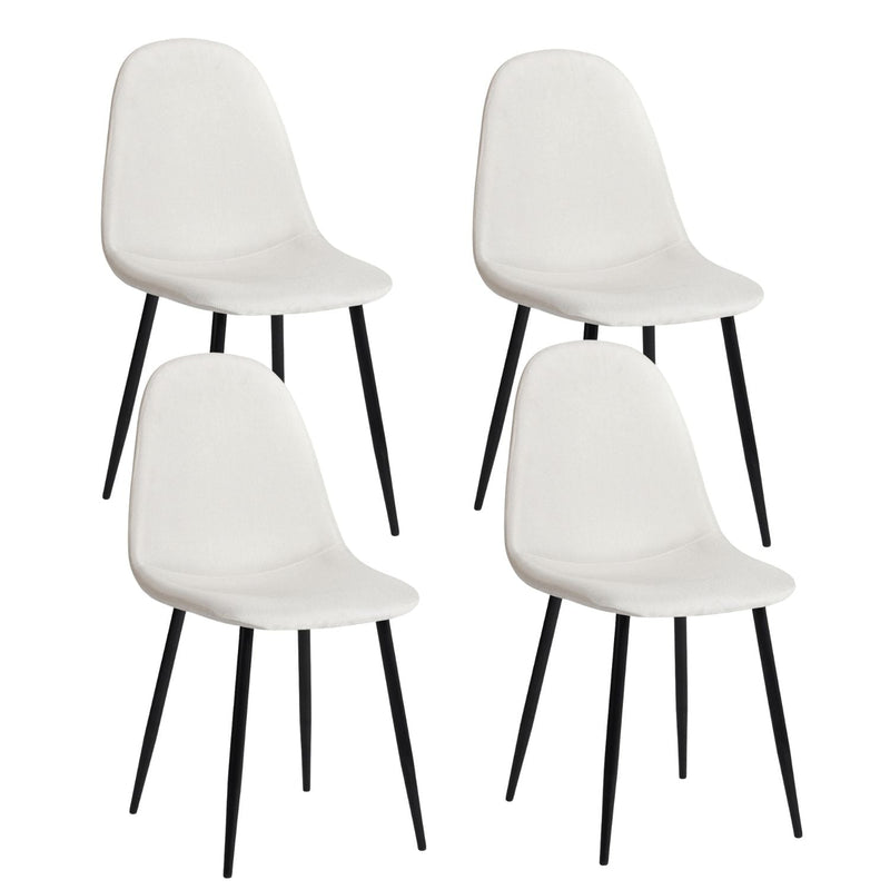 Homycasa Modern Dining Chairs, Beige, 4-pk Q2