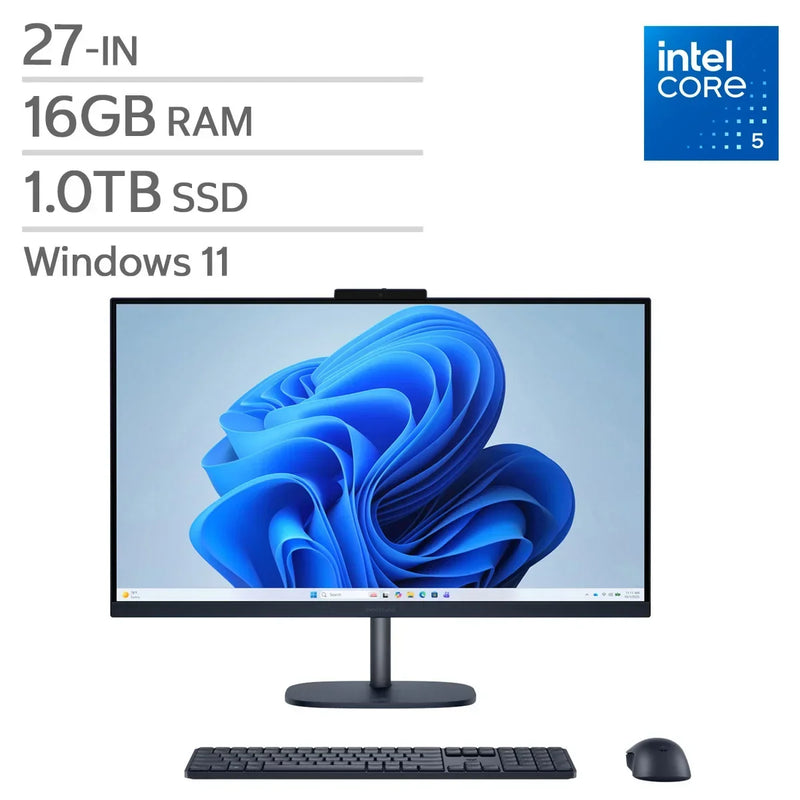 HP 27-in. All-in-One Desktop, Intel Core 5 120U - 16GB RAM, 1TB SSD F5