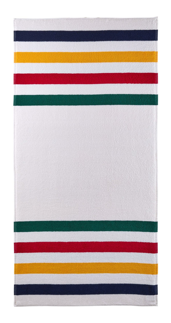 Hudson’s Bay Stripes Beach Towel, Classic Horizontal, Multi-Coloured, 70-in x 40-in G4