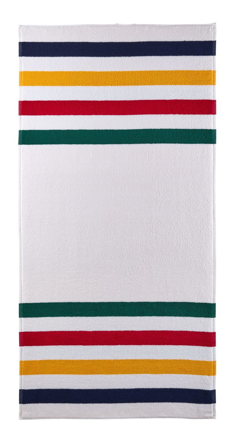 Hudson’s Bay Stripes Beach Towel, Classic Horizontal, Multi-Coloured, 70-in x 40-in G4