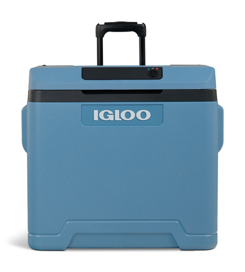 Igloo 12V Portable Electric Cooler with Wheels, Blue, 40-L T9