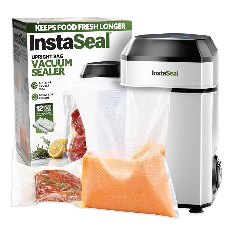 InstaSeal Upright Bag Food Vacuum Sealer with 12 Bags Y8
