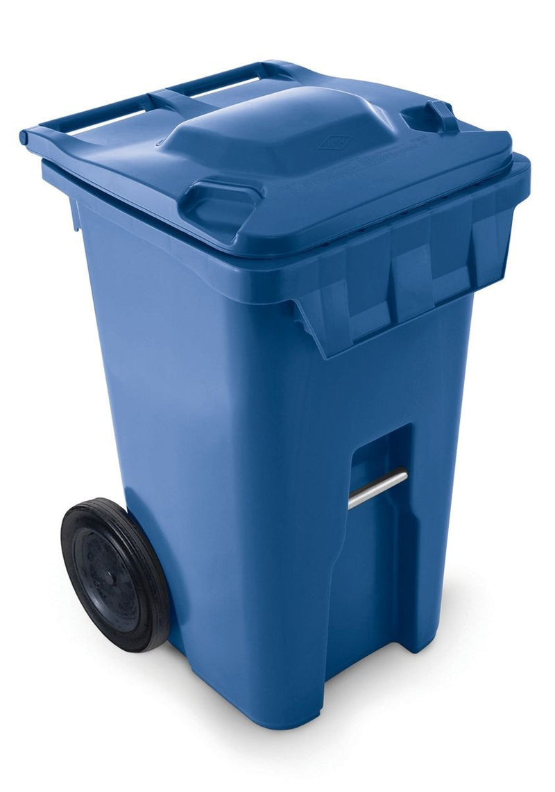 IPL Mastercart Plastic Rectangular 8-in Wheeled Compost Bin/Recycling Bin/Garbage Can, Assorted Colours, 240-L W7