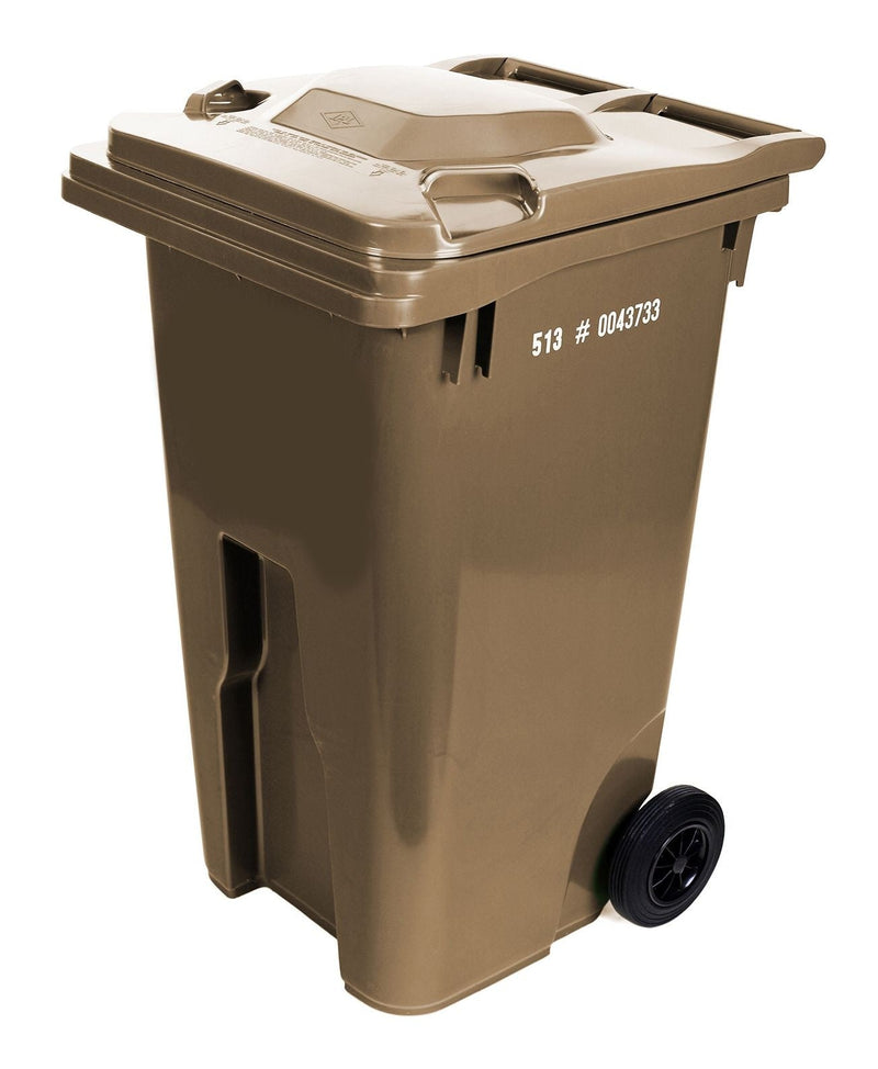 IPL Mastercart Plastic Rectangular Wheeled Compost Bin, Brown, 242-L Y8