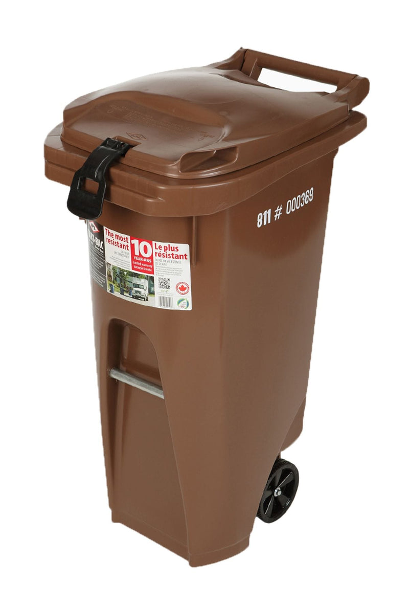 IPL Mastercart Plastic Rectangular Wheeled Compost Bin/Garbage Can with Lock, Assorted Colours, 79.5-L U4