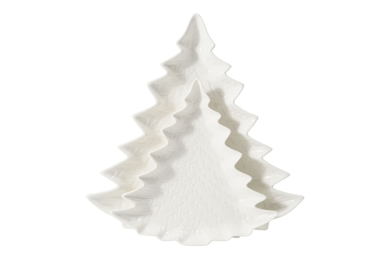 Ivy & Co Embossed Porcelain Tree Serving Plates, 2-pk M9