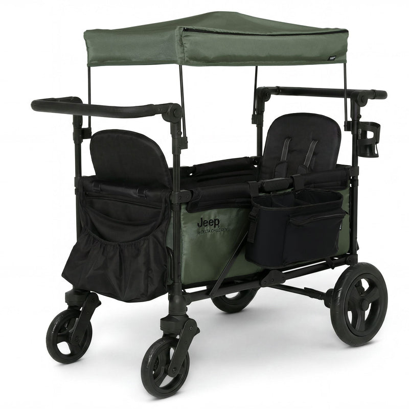 Jeep Deluxe Wrangler Wagon by Delta Children, Olive Green M9
