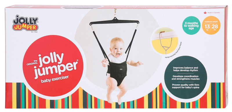 Jolly Jumper Baby Exerciser with Door Clamp, Black, Ages 3m+ M9