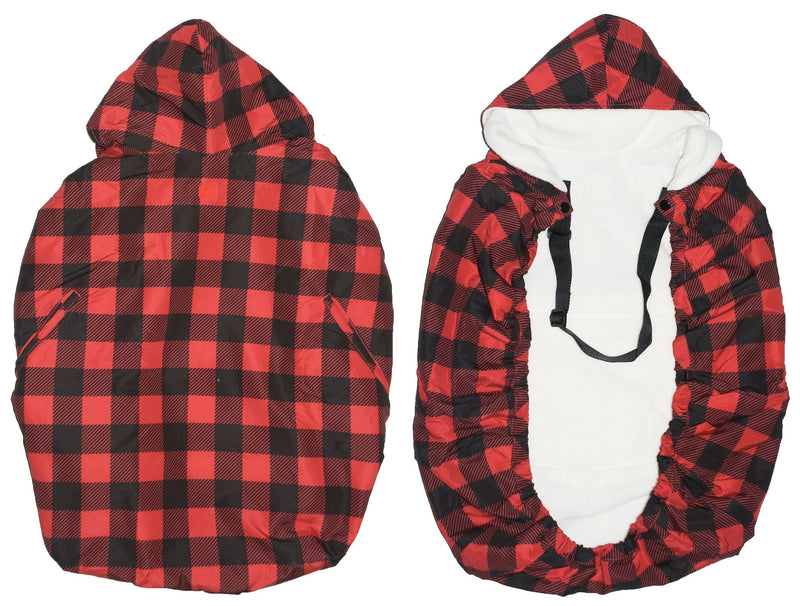 Jolly Jumper Snuggle Cover with Packable Hood, Buffalo Plaid O8