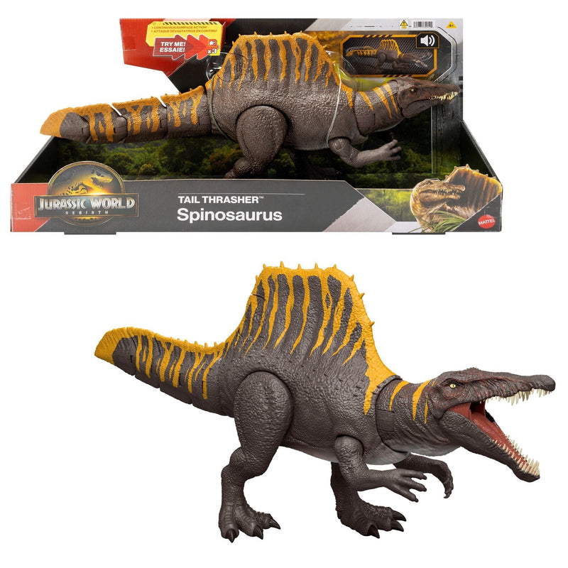Jurassic World Tail Thrasher Spinosaurus Figure for Ages 3+ E2