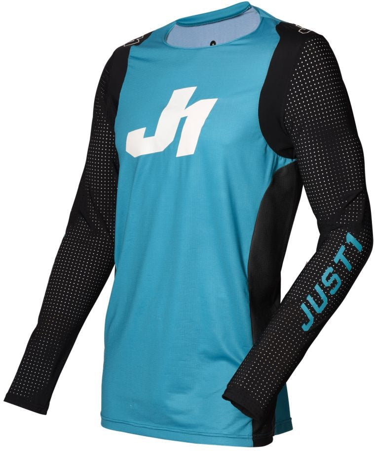 Just1 Youth Flex Motocross Jersey, Blue/Black/White N9