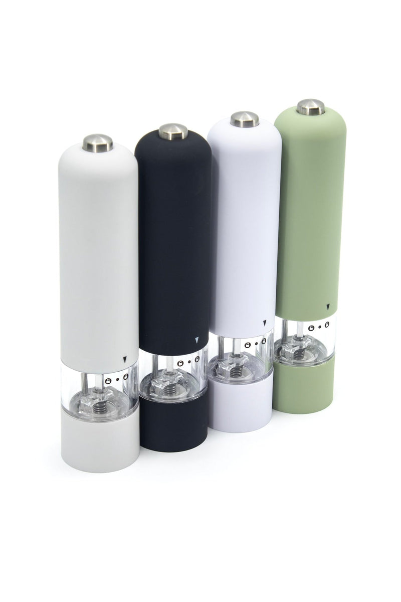 Kamenstein Electric Salt or Pepper Grinder Mill, Adjustable Nozzle, Assorted Colours K4