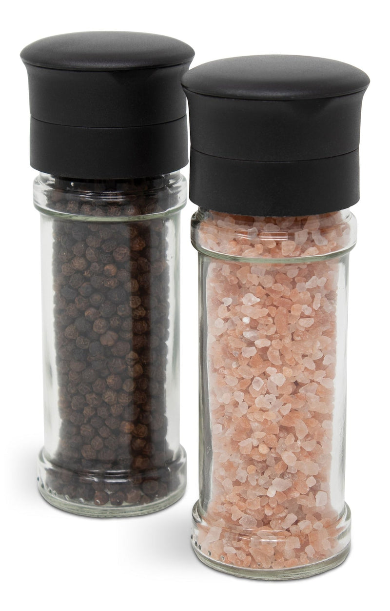 Kamenstein Glass Salt & Pepper Grinder Mill Set, Pre-Filled, 5.2-in, 2-pc I8