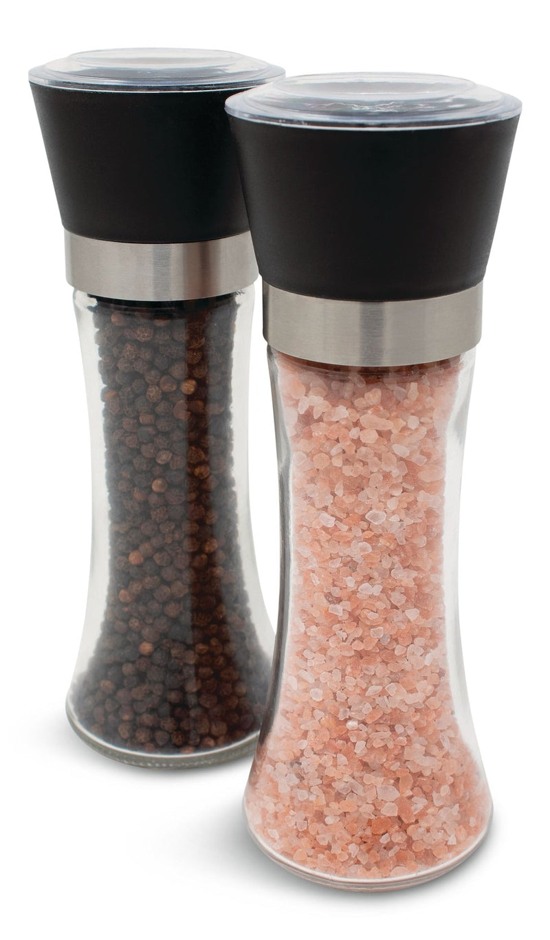 Kamenstein Glass Salt & Pepper Grinder Mill Set, Pre-Filled, 7.5-in, 2-pc I0
